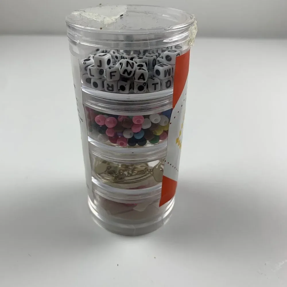 BP. DIY Notions Letter & Rainbow Seed Beads Jewelry Making Charms Kit Needlework